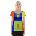 Kwanzaa Colorblock Cap Sleeve Top