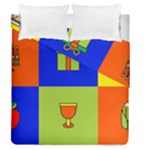 Kwanzaa Colorblock Duvet Cover Double Side (Queen Size)