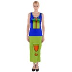 Kwanzaa Colorblock Fitted Maxi Dress