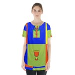 Kwanzaa Colorblock Skirt Hem Sports Top