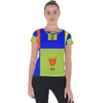 Kwanzaa Colorblock Short Sleeve Sports Top 