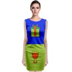 Kwanzaa Colorblock Sleeveless Velvet Midi Dress