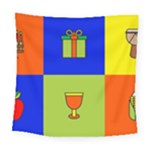 Kwanzaa Colorblock Square Tapestry (Large)