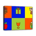 Kwanzaa Colorblock Canvas 10  x 8  (Stretched)