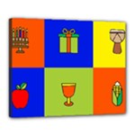 Kwanzaa Colorblock Canvas 20  x 16  (Stretched)