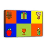 Kwanzaa Colorblock Deluxe Canvas 18  x 12  (Stretched)