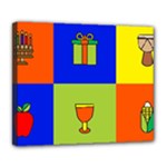 Kwanzaa Colorblock Deluxe Canvas 24  x 20  (Stretched)