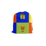 Kwanzaa Colorblock Drawstring Pouch (Small)