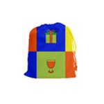 Kwanzaa Colorblock Drawstring Pouch (Medium)