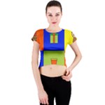 Kwanzaa Colorblock Crew Neck Crop Top