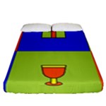 Kwanzaa Colorblock Fitted Sheet (Queen Size)