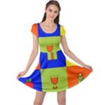 Kwanzaa Colorblock Cap Sleeve Dress