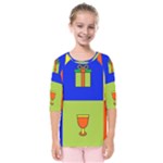 Kwanzaa Colorblock Kids  Quarter Sleeve Raglan Tee