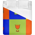 Kwanzaa Colorblock Duvet Cover (California King Size)