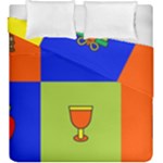 Kwanzaa Colorblock Duvet Cover Double Side (King Size)