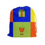 Kwanzaa Colorblock Drawstring Pouch (XL)