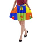 Kwanzaa Colorblock A-Line Pocket Skirt