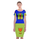 Kwanzaa Colorblock Classic Short Sleeve Midi Dress