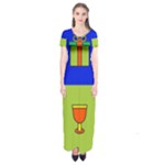 Kwanzaa Colorblock Short Sleeve Maxi Dress