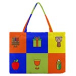 Kwanzaa Colorblock Zipper Medium Tote Bag