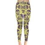 Yellow & Purple Skulls Horror Leggings 