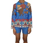 Xmas Witch Befana Kids  Long Sleeve Swimwear