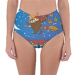 Xmas Witch Befana Reversible High-Waist Bikini Bottoms