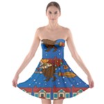 Xmas Witch Befana Strapless Bra Top Dress