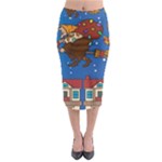 Xmas Witch Befana Midi Pencil Skirt