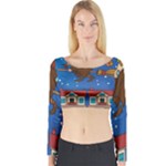 Xmas Witch Befana Long Sleeve Crop Top