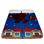 Xmas Witch Befana Fitted Sheet (Queen Size)