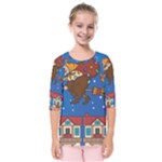 Xmas Witch Befana Kids  Quarter Sleeve Raglan Tee