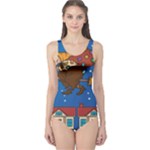 Xmas Witch Befana One Piece Swimsuit