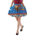 Xmas Witch Befana A-Line Pocket Skirt