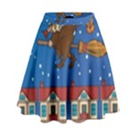 Xmas Witch Befana High Waist Skirt