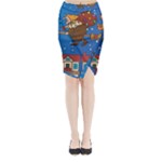 Xmas Witch Befana Midi Wrap Pencil Skirt