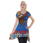 Xmas Witch Befana Short Sleeve Side Drop Tunic