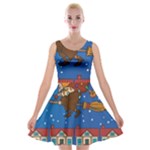 Xmas Witch Befana Velvet Skater Dress