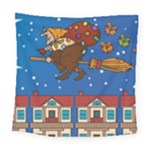 Xmas Witch Befana Square Tapestry (Large)