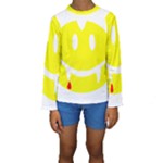 Vampire Emoji Dracula Kids  Long Sleeve Swimwear