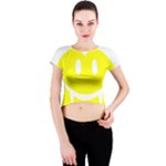 Vampire Emoji Dracula Crew Neck Crop Top