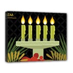 black Happy Kwanzaa  Canvas 14  x 11  (Stretched)