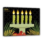 black Happy Kwanzaa  Canvas 16  x 12  (Stretched)