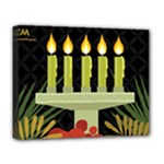 black Happy Kwanzaa  Deluxe Canvas 20  x 16  (Stretched)