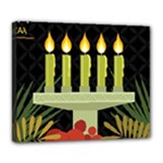 black Happy Kwanzaa  Deluxe Canvas 24  x 20  (Stretched)