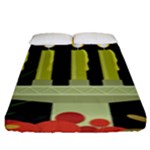 black Happy Kwanzaa  Fitted Sheet (King Size)