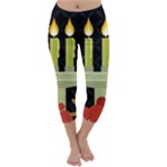 black Happy Kwanzaa  Capri Winter Leggings 