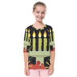 black Happy Kwanzaa  Kids  Quarter Sleeve Raglan Tee