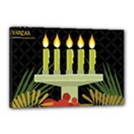 black Happy Kwanzaa  Canvas 18  x 12  (Stretched)