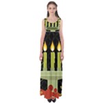 black Happy Kwanzaa  Empire Waist Maxi Dress